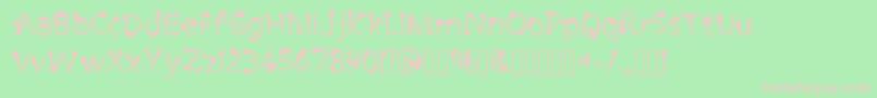 CutiePie3 Regular-fontti – vaaleanpunaiset fontit vihreällä taustalla