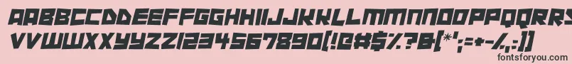 Cutout City Italic Font – Black Fonts on Pink Background