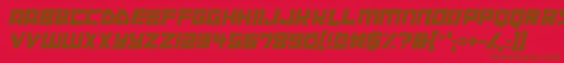 Police Cutout City Italic – polices brunes sur fond rouge