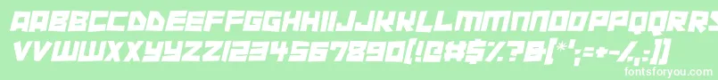 Cutout City Italic Font – White Fonts on Green Background
