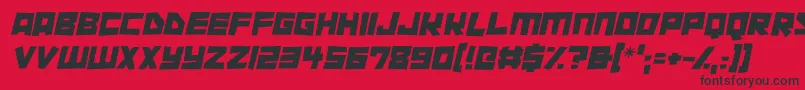 Cutout City Italic Font – Black Fonts on Red Background