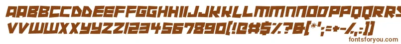 Fonte Cutout City Italic – fontes marrons em um fundo branco