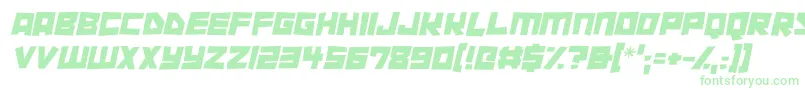 フォントCutout City Italic – 緑のフォント