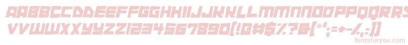 Cutout City Italic Font – Pink Fonts on White Background