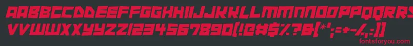 Cutout City Italic Font – Red Fonts on Black Background