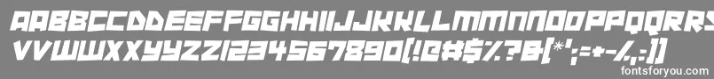 Cutout City Italic Font – White Fonts on Gray Background