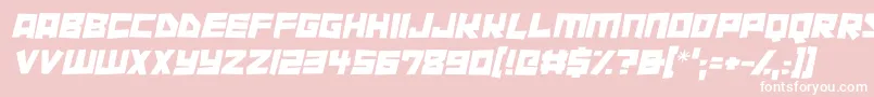 フォントCutout City Italic – ピンクの背景に白い文字