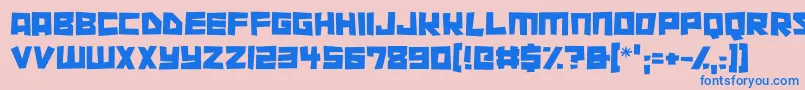 Cutout City Font – Blue Fonts on Pink Background