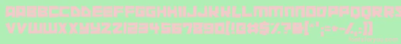 Cutout City Font – Pink Fonts on Green Background