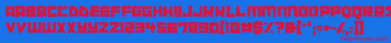 Cutout City Font – Red Fonts on Blue Background
