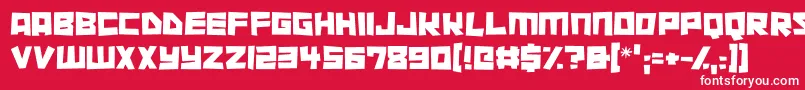 Cutout City Font – White Fonts on Red Background