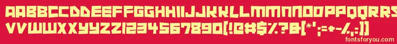 Cutout City Font – Yellow Fonts on Red Background