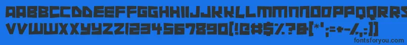 Cutout City Font – Black Fonts on Blue Background