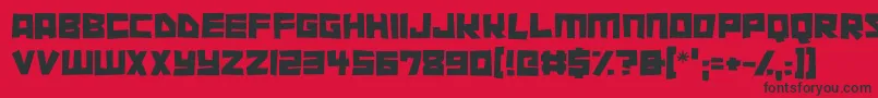 Cutout City Font – Black Fonts on Red Background