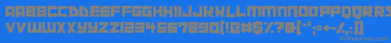 Cutout City Font – Gray Fonts on Blue Background