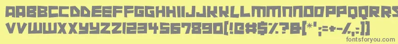 Cutout City Font – Gray Fonts on Yellow Background