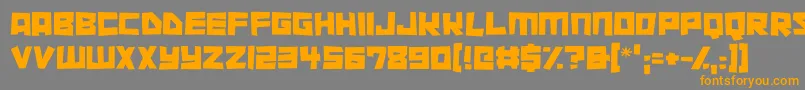 Cutout City Font – Orange Fonts on Gray Background