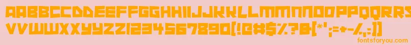 Cutout City Font – Orange Fonts on Pink Background