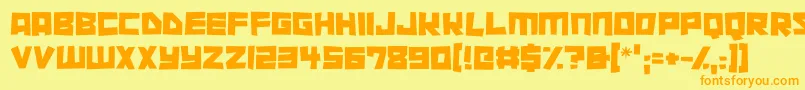 Cutout City Font – Orange Fonts on Yellow Background