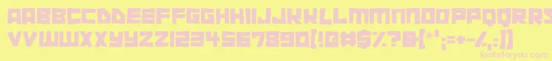 Cutout City Font – Pink Fonts on Yellow Background