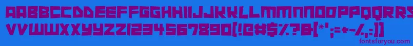Cutout City Font – Purple Fonts on Blue Background