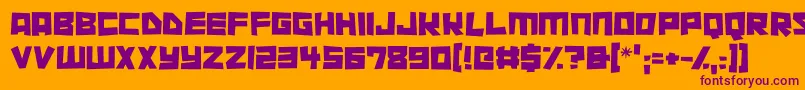 Cutout City Font – Purple Fonts on Orange Background