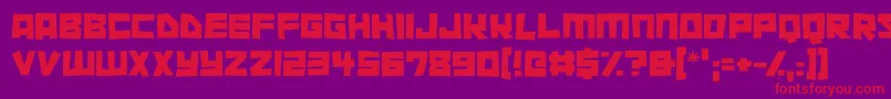 Cutout City Font – Red Fonts on Purple Background