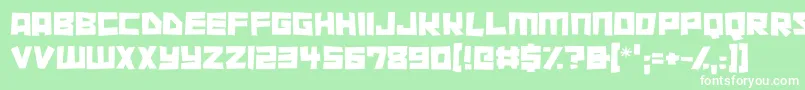 Cutout City Font – White Fonts on Green Background