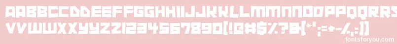 Cutout City Font – White Fonts on Pink Background