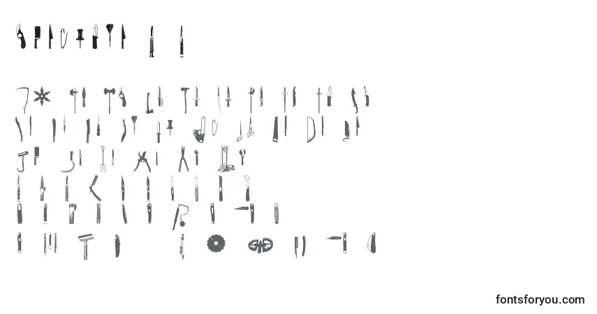 Schriftart Cutpoint 3 1 – Alphabet, Zahlen, spezielle Symbole
