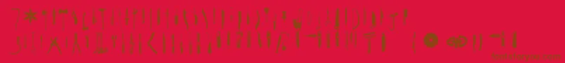 フォントcutpoint 3 1 – 赤い背景に茶色の文字