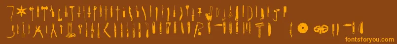 cutpoint 3 1 Font – Orange Fonts on Brown Background