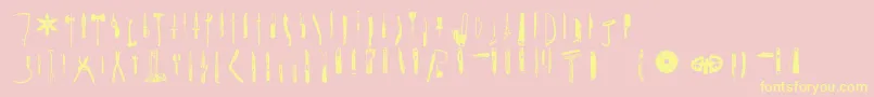 cutpoint 3 1 Font – Yellow Fonts on Pink Background