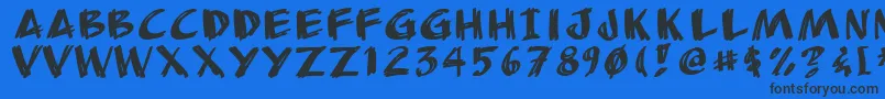 Anudaw Font – Black Fonts on Blue Background