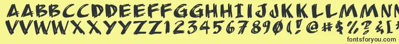 Anudaw Font – Black Fonts on Yellow Background