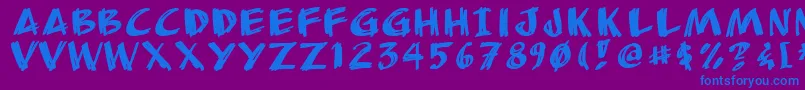 Anudaw Font – Blue Fonts on Purple Background