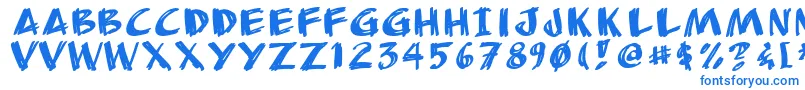 フォントAnudaw – 白い背景に青い文字