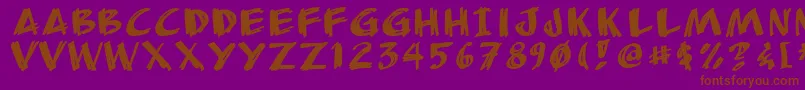 Anudaw-fontti – ruskeat fontit violetilla taustalla