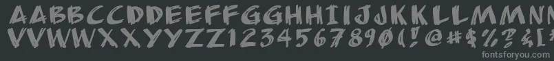 フォントAnudaw – 黒い背景に灰色の文字