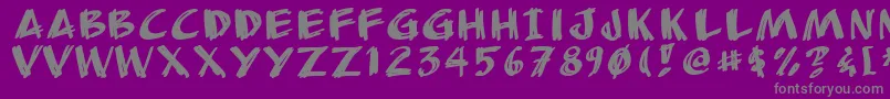 フォントAnudaw – 紫の背景に灰色の文字