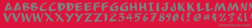 Anudaw Font – Gray Fonts on Red Background