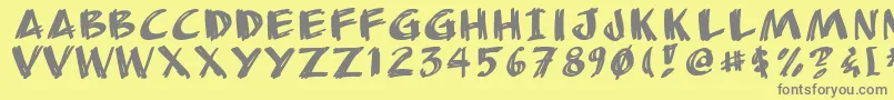 Anudaw Font – Gray Fonts on Yellow Background