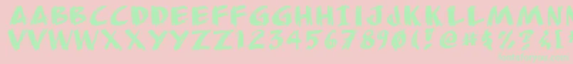 Anudaw Font – Green Fonts on Pink Background