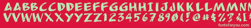 Anudaw Font – Green Fonts on Red Background