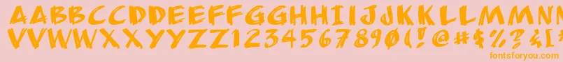 Anudaw Font – Orange Fonts on Pink Background