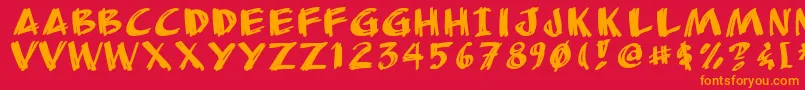 Anudaw Font – Orange Fonts on Red Background