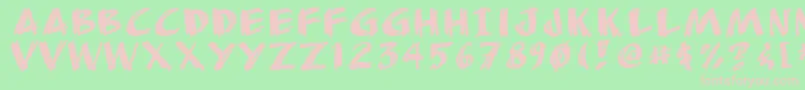 Anudaw Font – Pink Fonts on Green Background