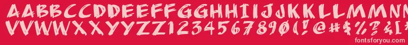 Anudaw Font – Pink Fonts on Red Background