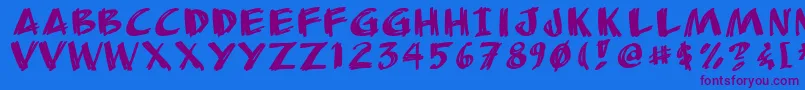 Anudaw Font – Purple Fonts on Blue Background