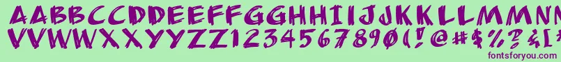 Anudaw Font – Purple Fonts on Green Background